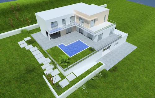 arquitectura vivenda vista aerea